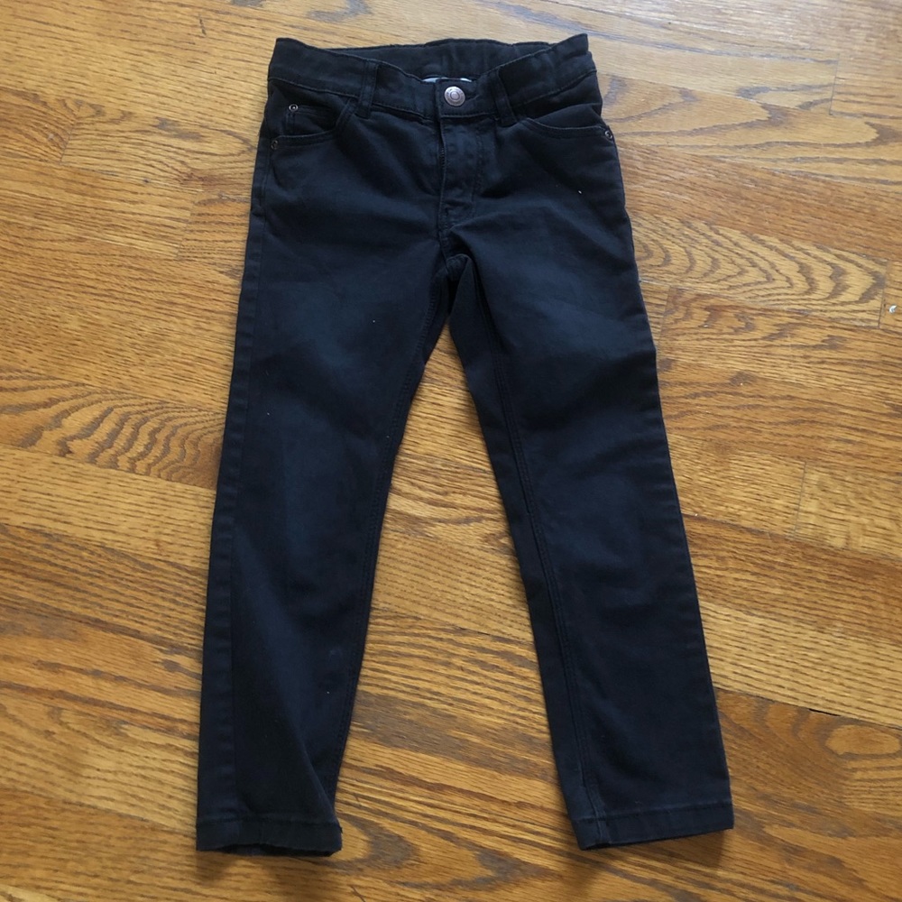 H&M boys skinny fit black jeans size 3-4